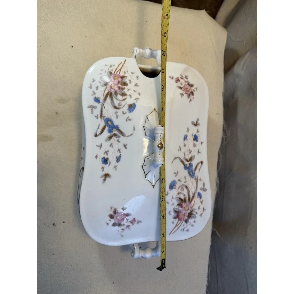 Antique Marx & Gutherz Carlsbad Covered Tureen Floral Porcelain Bohemia